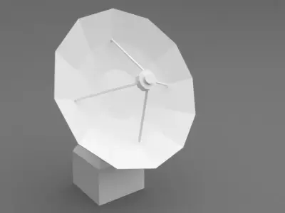 Satelite dish Low-poly 3D model