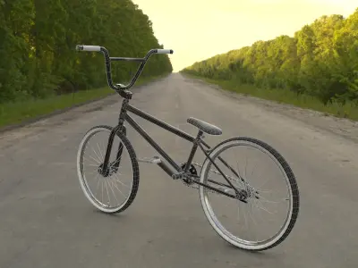 BMX bike Low-poly 3D model