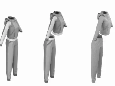 Woman Sportswear 12 High Poly Base Mesh 3D model