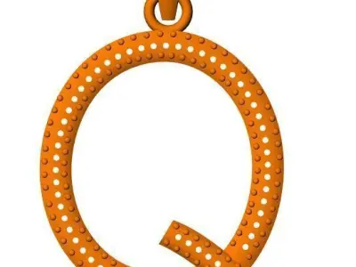 alphabate pendent Free 3D print model