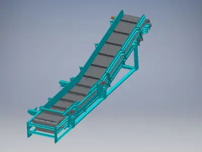 Chain conveyor 3d model 3D model