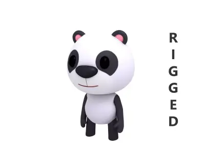 Rigged Panda 3D model
