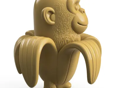 SHIMPANZINI BANANINI Free 3D print model