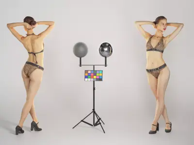 Sexy woman in a swimsuit posing  199 Low-poly 3D model