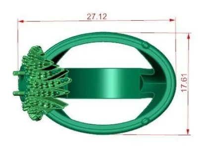 women ring 3D print model