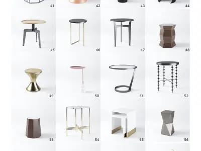 Side Tables Pack - 100 Models Low-poly 3D model