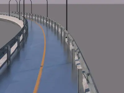 bridge road Free 3D model
