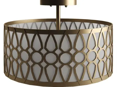 Aaru Fabric semi flush mount 3D model