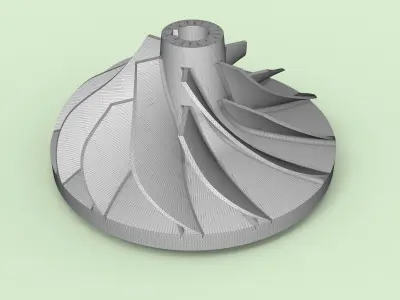 Turbo impeller 3D print model