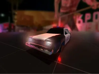 Police Car Low-poly  Low-poly 3D model