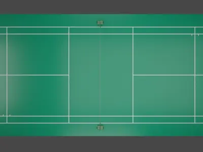 Principled BSDF Badminton court 3D Low-poly 3D model