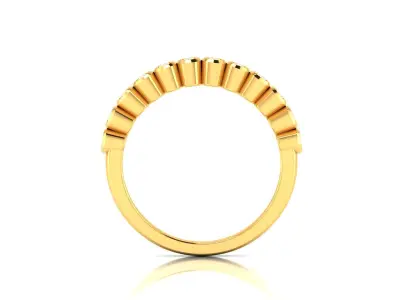Band 3dm Render Details gold diamond eternity ring 3D print model