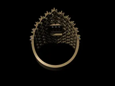 luxury ring 3D print model 5