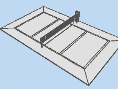 Game Court - Volleyball 3D model