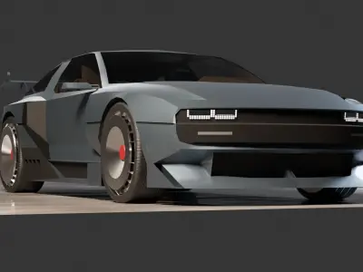 Hyundai N Vision 74 Low-poly 3D model