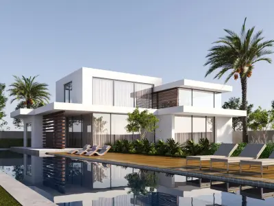 Modern Villa Exterior 3D Model 3D model