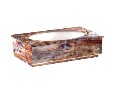 Built-in bathtub in marble 3D model