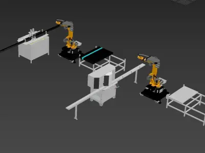 Set of sawing equipment  3D model