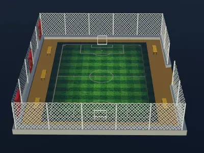 Soccer Stadium - Turkey Low-poly 3D model