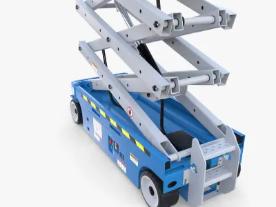 Electric Scissor Lift v1 Low-poly 3D model