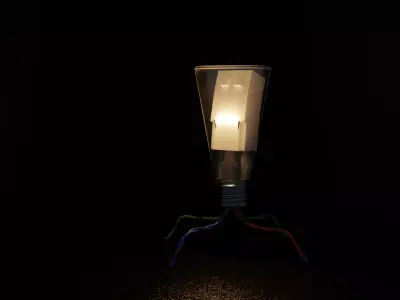 Bacteriophage lamp with light bulb Free 3D model