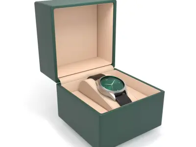 Watch with case 3D model