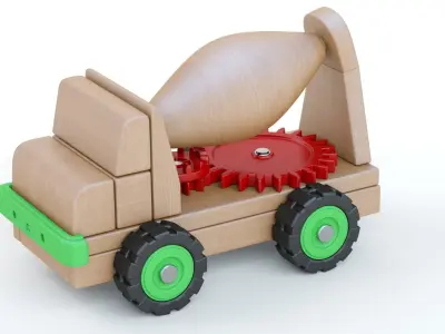 Toy Car Truck Large Concrete Mixer  3D model