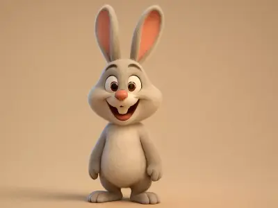 rabbit 3D model get