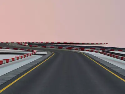 Race Track Off Road Low-poly 3D model