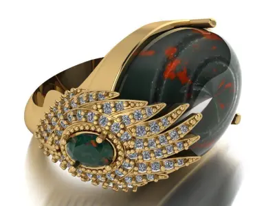 women ring 3D print model