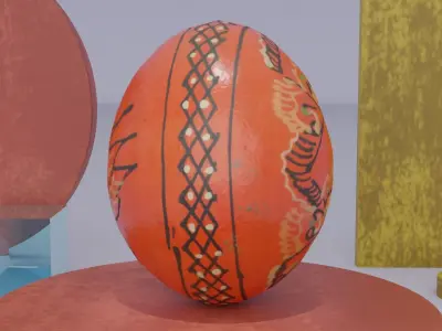 Easter egg 04 Low-poly 3D model