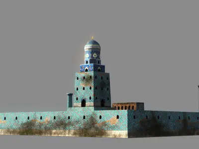 Samarkand Historical Building Low-poly 3D model