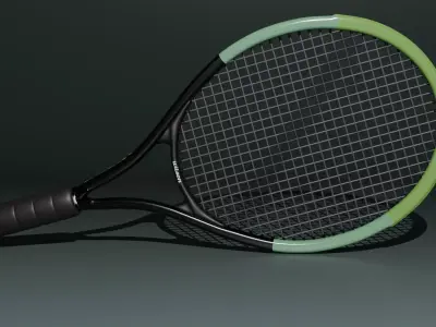 Tennis Racket Wilson Free low-poly 3D model