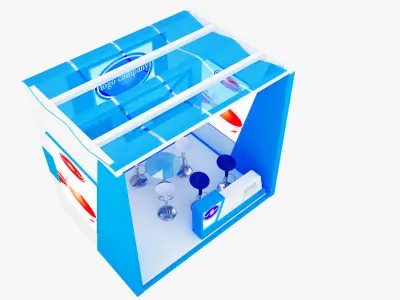  Booth Exhibition Stand a492a  3D model