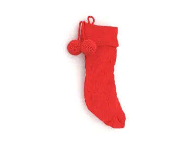Stocking Holiday Time Red PBR Low-poly 3D model