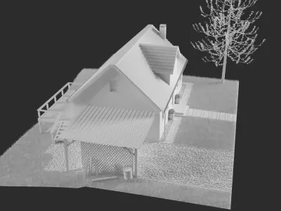 One Family House Free low-poly 3D model