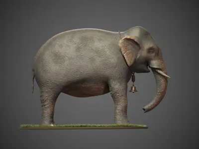 Elephant Low-poly 3D model Low-poly 3D model