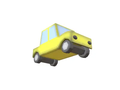Cartoon Car v1 003 Low-poly 3D model