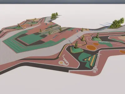 Skatepark-Skate Park PACK 3D model