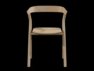 YKSI Chair-Oak Low-poly 3D model