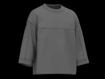 Male oversized longsleeve 3D model