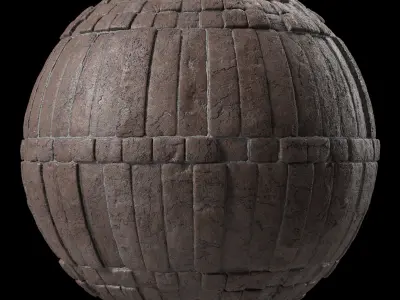 Stone Wall Materials 44- Stone walls Sbsar Pbr 4k Seamless Texture