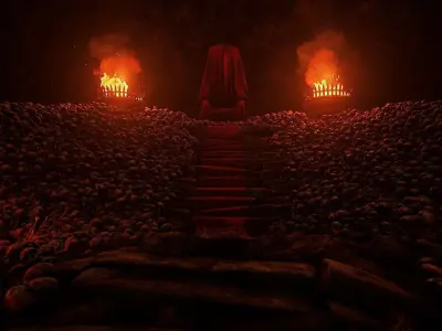 Throne Room Environment in Unreal Engine Low-poly 3D model