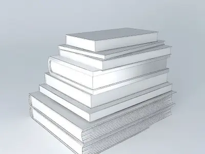 book collection stack of books Free 3D model