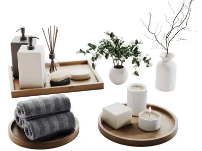 Decorative Set 011 3D model shop