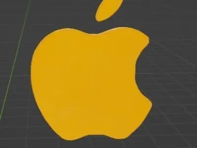 Apple 3D Logo Low-poly 3D model