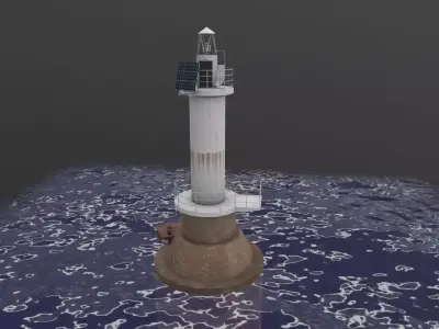 Light House Sudzhukskiy Low-poly 3D model
