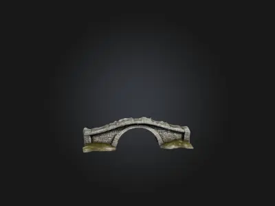 Realistic Ancient Bridge Model Low-poly 3D model