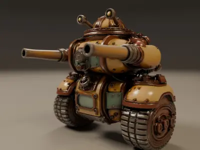 tank steampunk 3D print model
