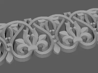 Central decor ornament for furniture 3D model 404